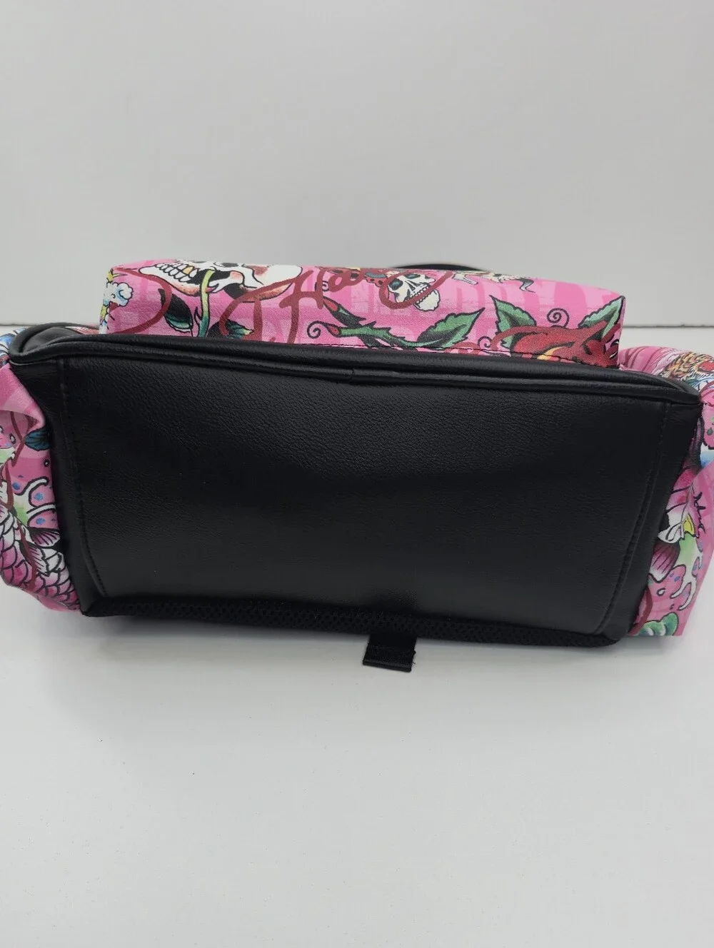Ed Hardy Love Kills Slowly Tattoo Print Lap Top Backpack Pink Black Skull NWT